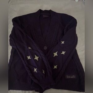 Taylor Swift Speak Now Purple Cardigan with Star Accents